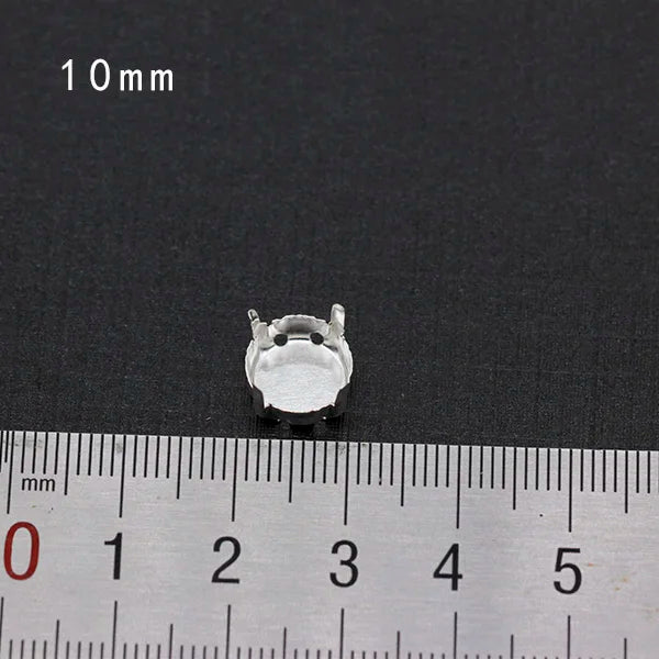 30p Base vuota da cucire su strass Gioielli in cristallo sfaccettato Artiglio vuoto placcato argento per accessori per indumenti in pietra Link 1