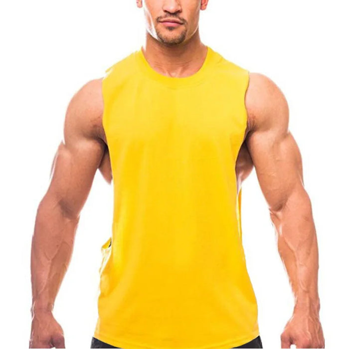 Canotta tinta unita nuovissima Canotta da bodybuilding da uomo Canottiera da palestra Camicia senza maniche Abbigliamento fitness vuoto Abbigliamento sportivo Gilet muscolare