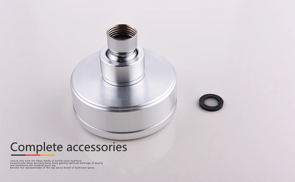 Ciencia Space soffione doccia rotondo in alluminio a risparmio idrico con filtro doccia staccabile può essere pulito