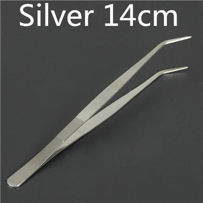 Pinzette per cucina e bar in acciaio inossidabile da 30 cm Pinze per alimenti Cucina Pinzette mediche Strumento da bar