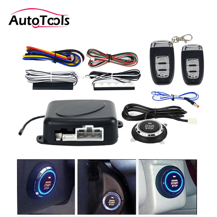 Auto Auto di Un sistema di arresto di inizio del motore con telecomando di controllo Auto PKE keyless entry sistema di avviamento baule aperto per 12V SUV avvio automatico