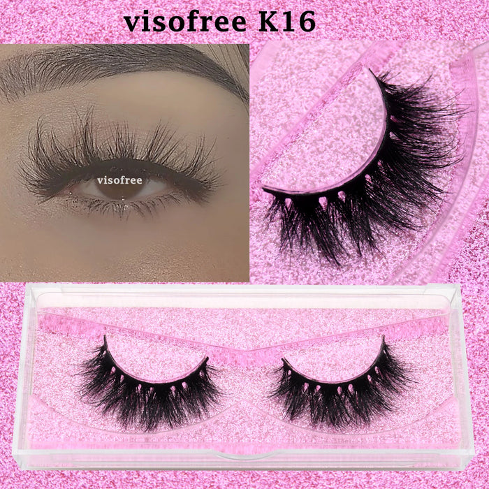 Ciglia Visofree Ciglia di visone 3D volume naturale fatto a mano ciglia morbide estensione ciglia lunghe ciglia di visone reale per il trucco E01