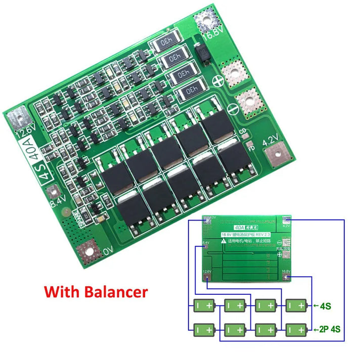 1S/2S/3S/4S/5S Li-Ion 18650 Caricabatteria al litio Modulo cella Lipo PCB BMS Scheda di protezione per motore di perforazione con bilanciamento