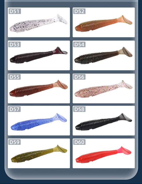 Hy Swing Impact FAT Fishing Lures 75mm 85mm 180mm Paddle Tail esche Wobbler Fishing soft Lure per bass Silicone Bait