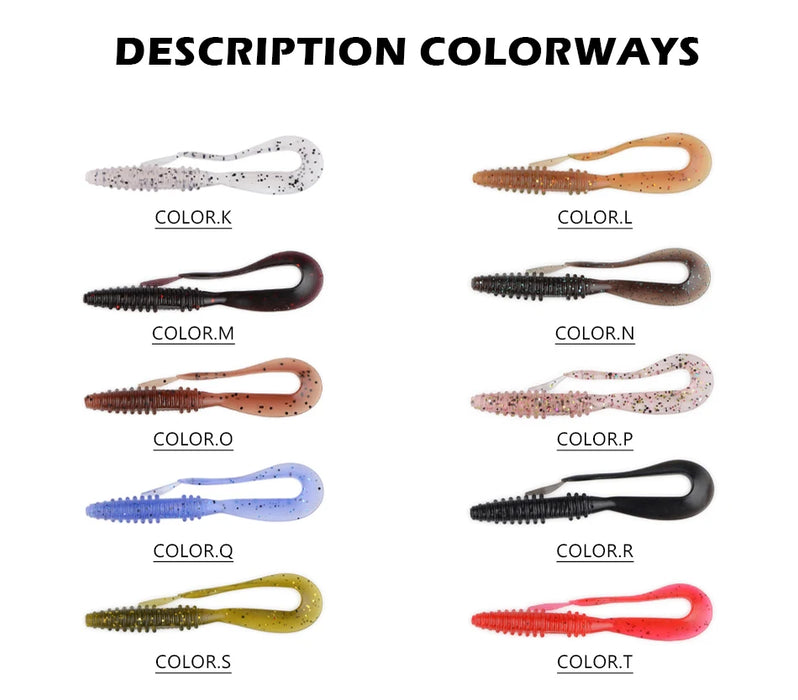 Meredith Mad Wag Esche morbide da pesca 50mm 75mm Esche morbide artificiali Predator Pesca in silicone Wobblers morbidi Esche da pesca