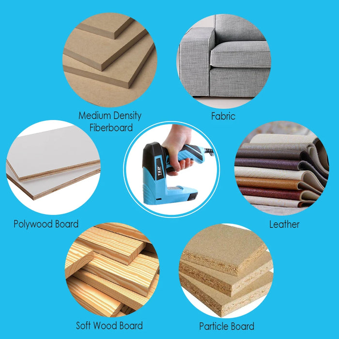 TASP 230V Cucitrice elettrica Costruzione di mobili Pistola sparachiodi Tacker 14mm Graffette e chiodi Utensili elettrici per tappezzeria domestica Fai da te