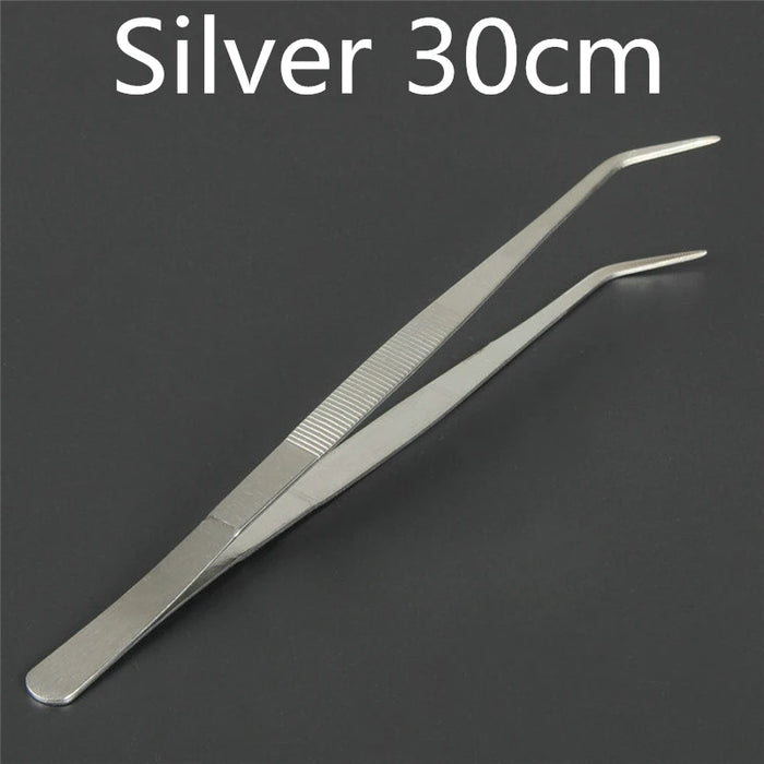 Pinzette per cucina e bar in acciaio inossidabile da 30 cm Pinze per alimenti Cucina Pinzette mediche Strumento da bar