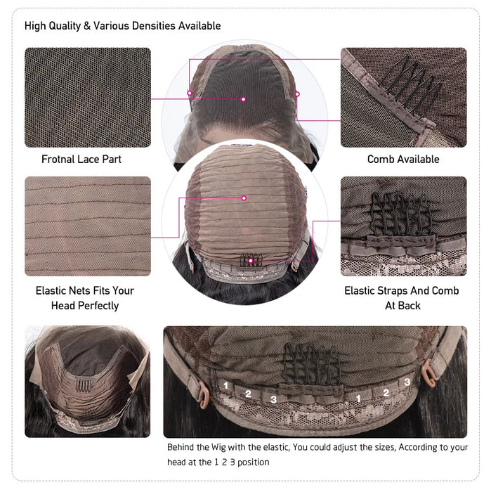 Cynosure 13x6 HD Parrucca Frontale Del Merletto Prepizzicata Glueless Parrucca Dei Capelli Umani Pronto Da Indossare 13x4 Parrucche Dei Capelli Umani Dell'onda Del Corpo per le donne