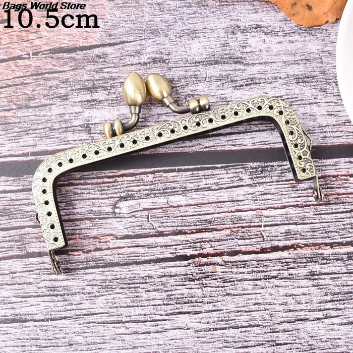1PCS Bronzo FAI DA TE Borsa Manico Della Borsa di Monete Borse In Metallo Bacio Catenaccio di Blocco Telaio Nuovo di Modo Manico 8.5/10.5/12.5/15/16/18/20 centimetri