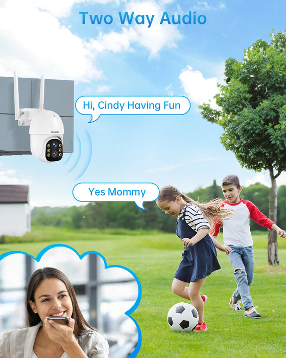 WESECUU Wireless 3.0MP 10X Zoom Ptz Wifi Ip Auto Tracking Dual Lens Indoor Outdoor Cctv Security Camera