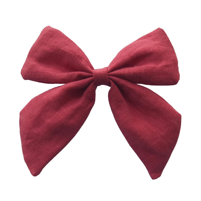 Fiocchi per capelli in cotone e lino Boutique Fermagli per capelli Neonate Donne Grandi mollette per fiocco da marinaio Fermagli per capelli Accessori per capelli Copricapo