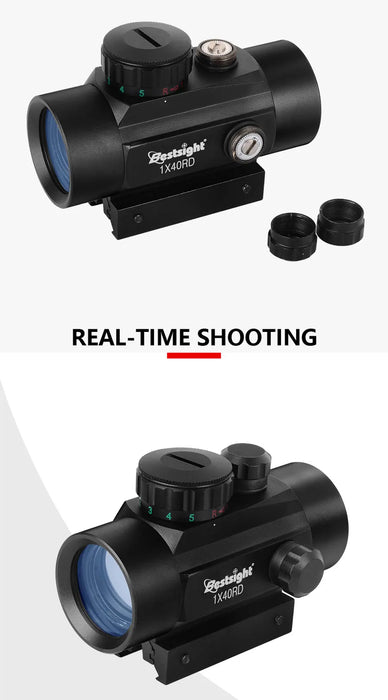 1x40 Red Dot Scope Sight Rifle scope Green Red Dot Collimatore Dot con 11mm/20mm Rail Mount Airsoft Air Hunting
