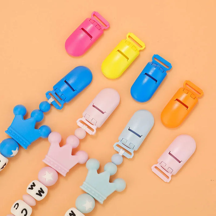 TYRY.HU 10 Pz/set di Plastica Del Bambino Ciuccio Pinze Titolare Succhietto Ciuccio Infantile Manichino Pinze Accessori Per Ciuccio Clip Fai Da Te