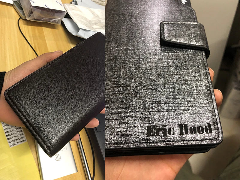 Baellerry portafogli da uomo stile lungo porta carte di alta qualità borsa da uomo con cerniera portafoglio in pelle PU di marca di grande capacità per uomo