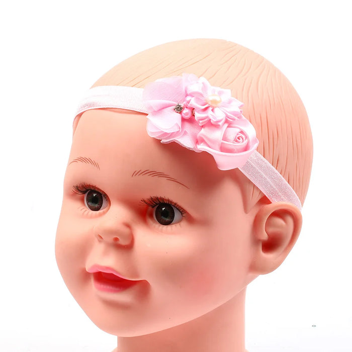 Fascia per capelli per bambina Fiore floreale Neonato Bambini Elastici Fasciatura in gomma Accessorio per capelli Fasce per capelli Turbante Fotografia