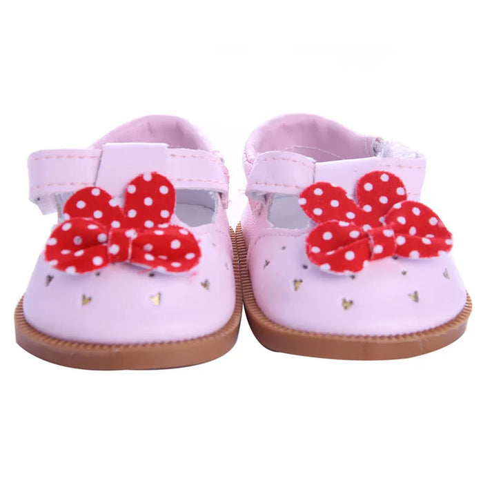 Scarpe da bambola Vestiti Stivali fatti a mano Scarpe da 7 cm per 18 pollici americani e 43 cm Accessori per bambole appena nate per la generazione di giocattoli per ragazze fai da te