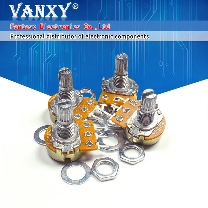 5 pezzi WH148 B1K B2K B5K B10K B20K B50K B100K B250K B500K B1M 3 pin 15mm 1K 2K 5K 10K 20K 50K 100K 250K 500K 1M