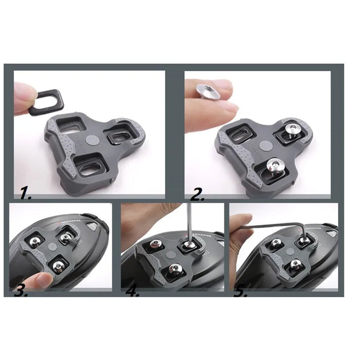 Zeray Pedale da strada Scarpe da ciclismo Tacchetti Pedale autobloccante Tacchetta antiscivolo Compatibile con Keo Accessori per ciclismo su strada