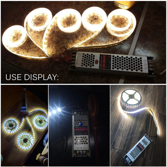 Alimentatore LED ultra sottile Trasformatori di illuminazione DC 12V 24V 60W 100W 150W 200W 300W 400W Driver AC190-240V per strisce LED