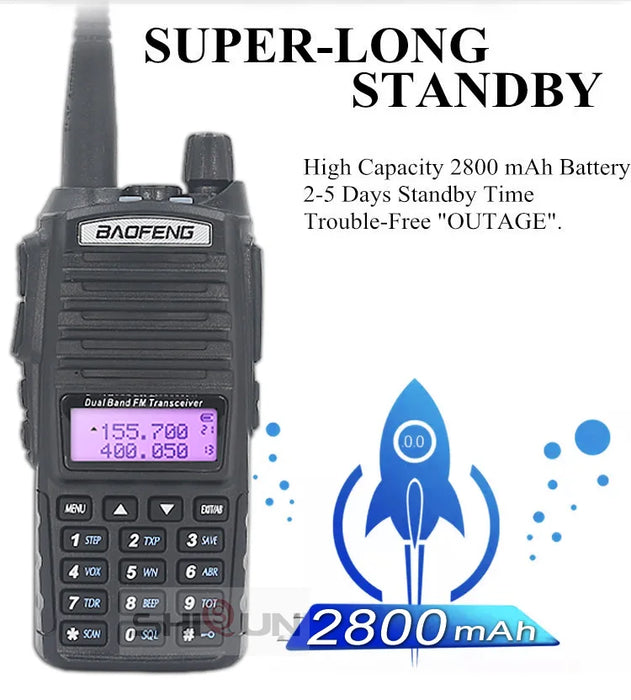 Aggiornamento BaoFeng UV-82 8W Opzionale 5W Baofeng UV 82 Walkie Talkie 10 KM Baofeng 8W Ham Radio 10KM Dual PTT 82HP UV-9R GT-3TP UV-5R