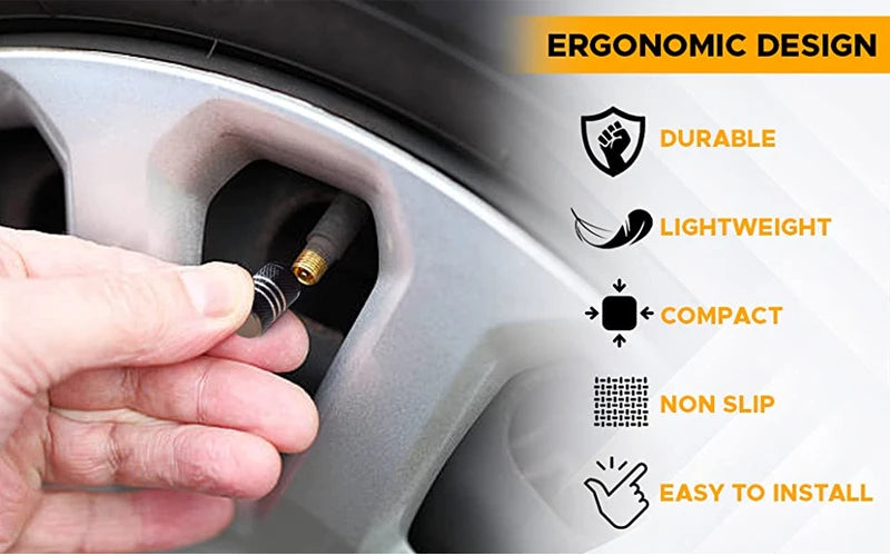 8Pc Cappucci per valvole per pneumatici Copri stelo per cerchioni Tappo per ruota automatico antipolvere Cappucci per capezzoli in lega di alluminio per auto e moto Bici