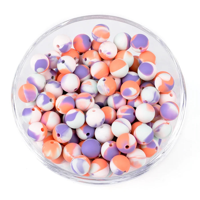 LOFCA 40 pz 12mm Perle di Silicone Dentizione Masticare Perline Food Grade Massaggiagengive Collana BPA Libero Gioielli Fai Da Te Bambino Massaggiagengive Giocattolo Ciuccio