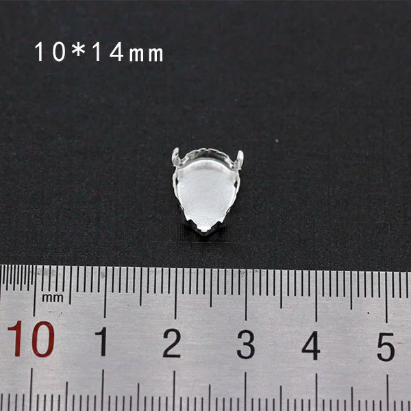 30p Base vuota da cucire su strass Gioielli in cristallo sfaccettato Artiglio vuoto placcato argento per accessori per indumenti in pietra Link 1