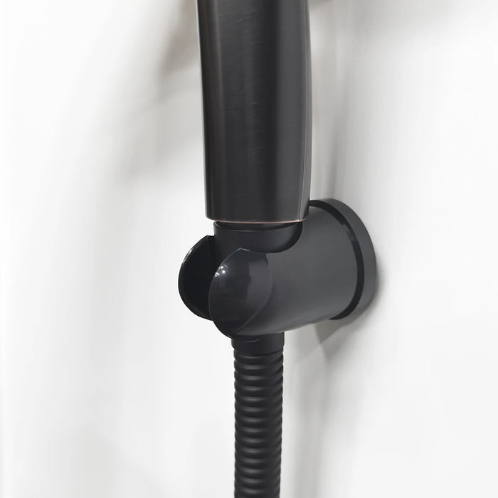 Supporto per doccia portatile regolabile in ABS supporto a parete cromo/nichel spazzolato/oro/nero opaco finito