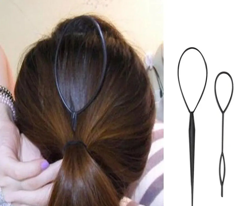 Strumento per lo styling dei capelli in plastica Magic Topsy Tail Treccia per capelli Coda di cavallo Styling Clip Bun Maker per acconciature per ragazze