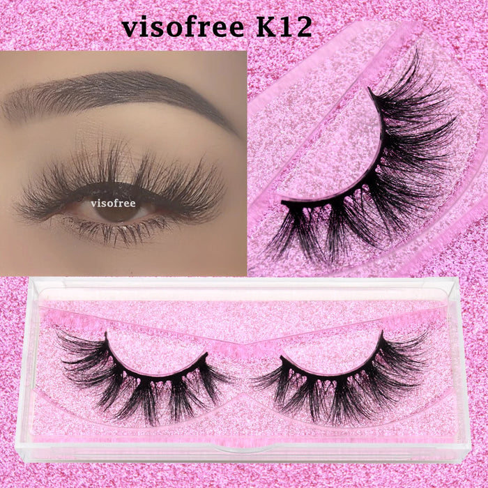 Ciglia Visofree Ciglia di visone 3D volume naturale fatto a mano ciglia morbide estensione ciglia lunghe ciglia di visone reale per il trucco E01