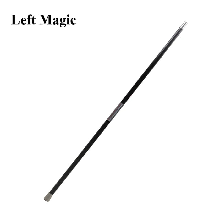 Bastone di canna da ballo in alluminio (argento/nero) Trucco magico Bacchetta magica galleggiante Accessori per oggetti di scena magici da palcoscenico di strada