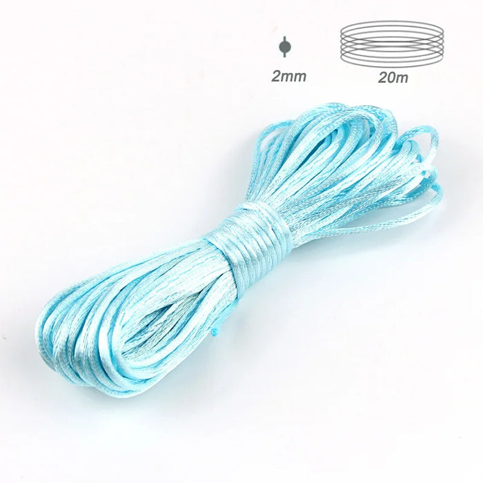 TYRY.HU 20-80 metri Collana masticabile per bambini Accessori 1.5mm/2mm/2.5mm Cavo in nylon di seta satinata per catena ciuccio per bambini Strumenti fai da te