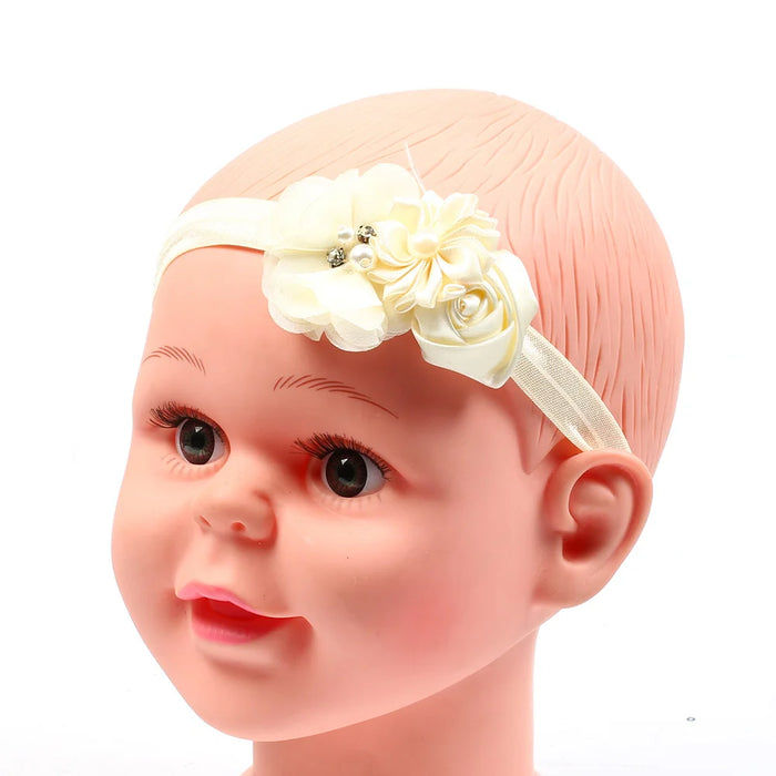 Fascia per capelli per bambina Fiore floreale Neonato Bambini Elastici Fasciatura in gomma Accessorio per capelli Fasce per capelli Turbante Fotografia
