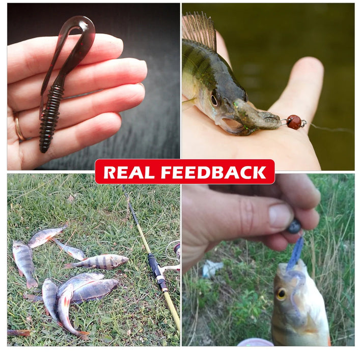 Meredith Mad Wag Esche morbide da pesca 50mm 75mm Esche morbide artificiali Predator Pesca in silicone Wobblers morbidi Esche da pesca
