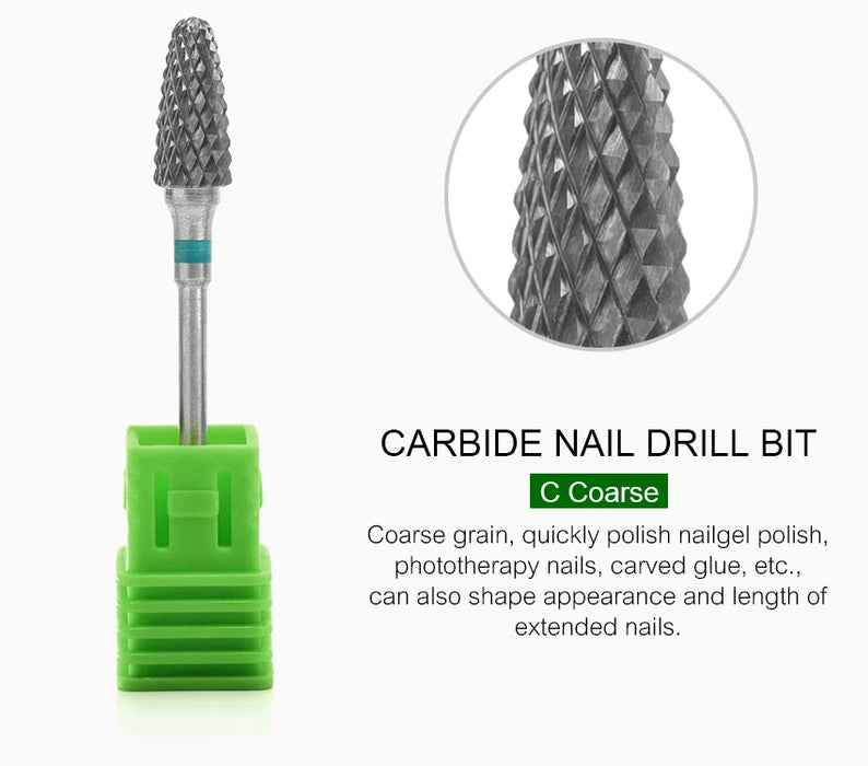 Punta da trapano per unghie Frese in metallo duro Strumento per nail art per manicure elettrica Trapano per unghie Accessori per unghie Rimuovi strumenti per gel