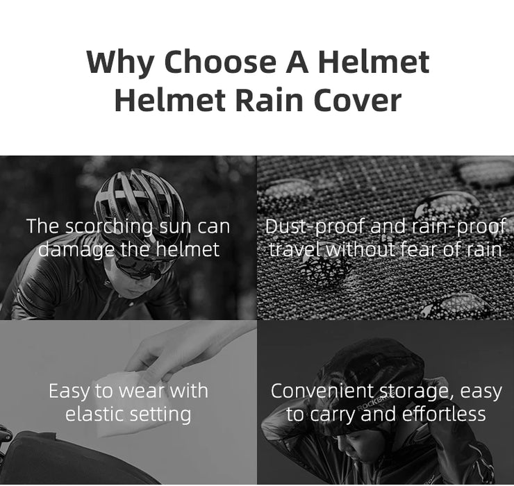 ROCKBROS caschi da bici da ciclismo coperture antipioggia antivento impermeabile antipolvere copertura antipioggia MTB Road Bike casco da bicicletta proteggi copertura
