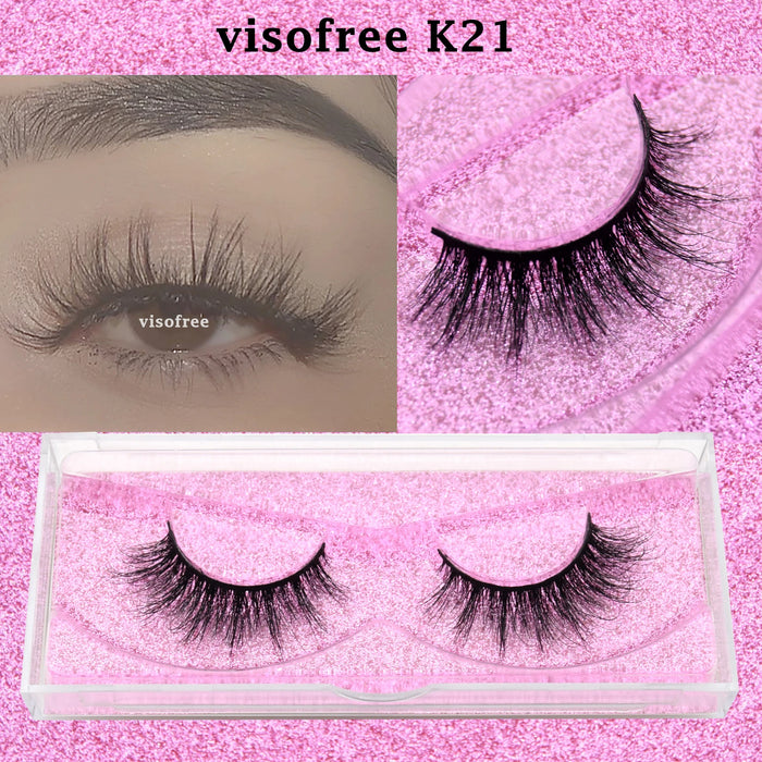 Ciglia Visofree Ciglia di visone 3D volume naturale fatto a mano ciglia morbide estensione ciglia lunghe ciglia di visone reale per il trucco E01