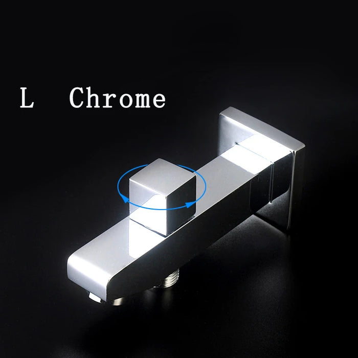 BECOLA Beccuccio per rubinetto a parete Beccucci quadrati e rotondi in ottone cromato/nero Accessori per rubinetti per doccia a cascata