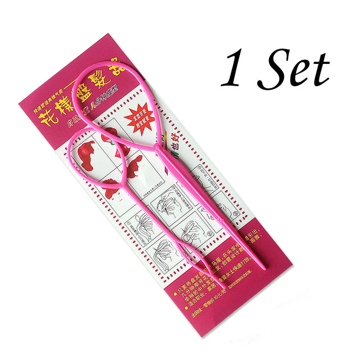 Strumento per lo styling dei capelli in plastica Magic Topsy Tail Treccia per capelli Coda di cavallo Styling Clip Bun Maker per acconciature per ragazze