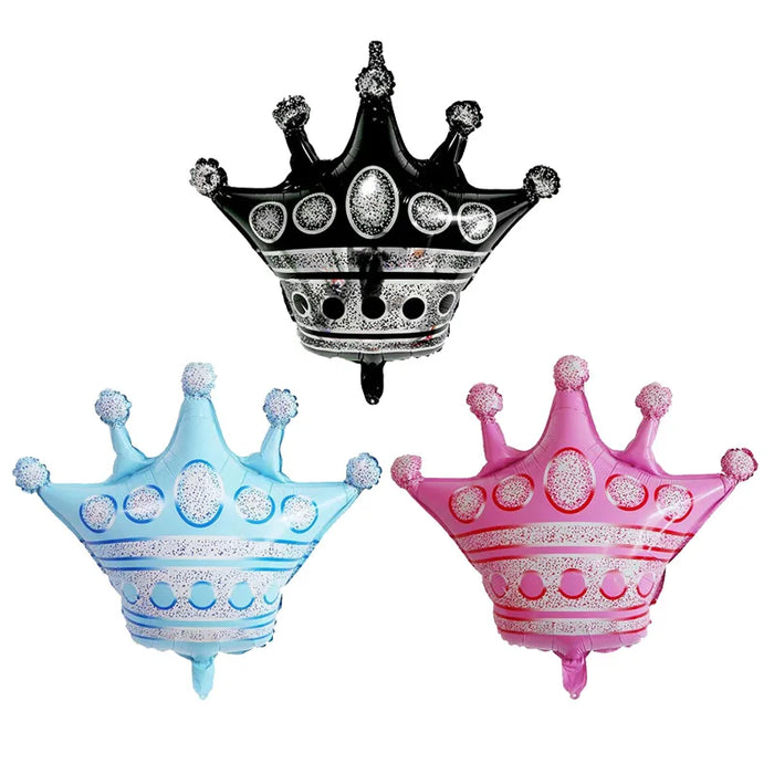 1pc Palloncini foil con corona d'oro di grandi dimensioni Principe Principessa Baby Shower Primo compleanno Decorazioni per addio al nubilato Puntelli per foto