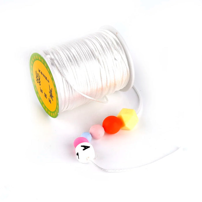 TYRY.HU 20-80 metri Collana masticabile per bambini Accessori 1.5mm/2mm/2.5mm Cavo in nylon di seta satinata per catena ciuccio per bambini Strumenti fai da te