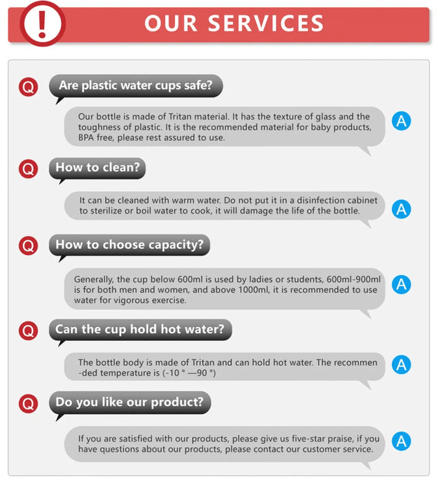 UZSPACE Borse acqua calda 500/1000ML Proteine Shaker Diretta Drink Outdoor Sport Tour Portatile A Perfetta Tenuta di Plastica Tritan La Mia Bottiglia BPA Libero