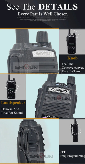 Aggiornamento BaoFeng UV-82 8W Opzionale 5W Baofeng UV 82 Walkie Talkie 10 KM Baofeng 8W Ham Radio 10KM Dual PTT 82HP UV-9R GT-3TP UV-5R