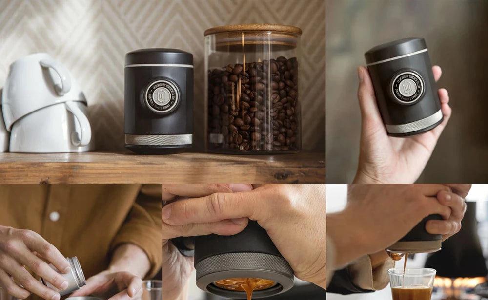WACACO Picopresso Macchina per caffè espresso portatile, Macchina per caffè speciale, Caffè da viaggio a pressione da 18 bar, Regalo, Capodanno