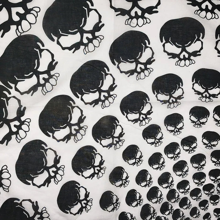 Nuovo Design Moda Hip Hop 100% Cotone Teschio Bandana Sciarpa Quadrata Nero Paisley Fascia per Bicicletta per Donne/Uomini/Ragazzi/Ragazze