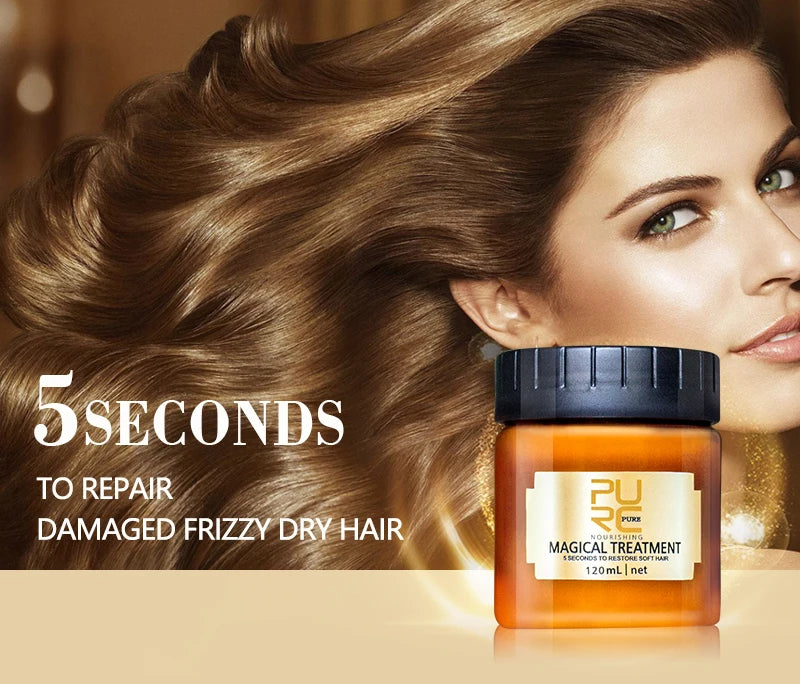 PURC Trattamento magico Maschera per capelli Nutrizione Maschera per infusione per 5 secondi Ripara i danni ai capelli Ripristina la cura dei capelli morbidi