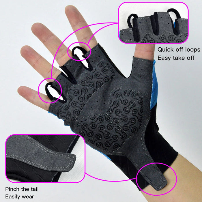 DAREVIE Guanti da ciclismo AERO guanti da ciclismo antiscivolo ad alta velocità leggeri e traspiranti Cool Dry mezze dita guanti da bici MTB Road