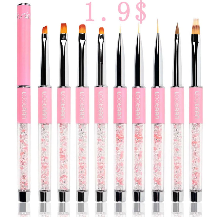 BQAN Professionale 5mm/7mm/9mm Pennello per unghie Disegna a mano Suggerimenti Disegno Linea Pittura Penna Strumenti Manicure Unghie artistiche Pennello Decorazione