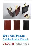 1Pc x Mini Business Notebook Mini Tasca Portatile Notebook Journal Diary Book DELL'UNITÀ di elaborazione Della Copertura del Cuoio Note Pads Nuovo