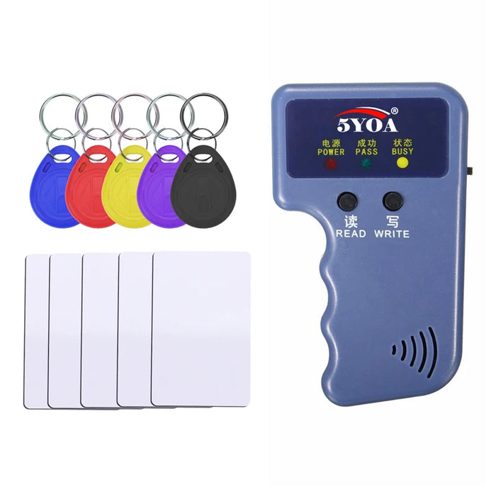 Lettore di schede duplicatore RFID 125KHz EM4100 Copiatrice Scrittore Programmatore video T5577 ID riscrivibile Portachiavi EM4305 Tag Card